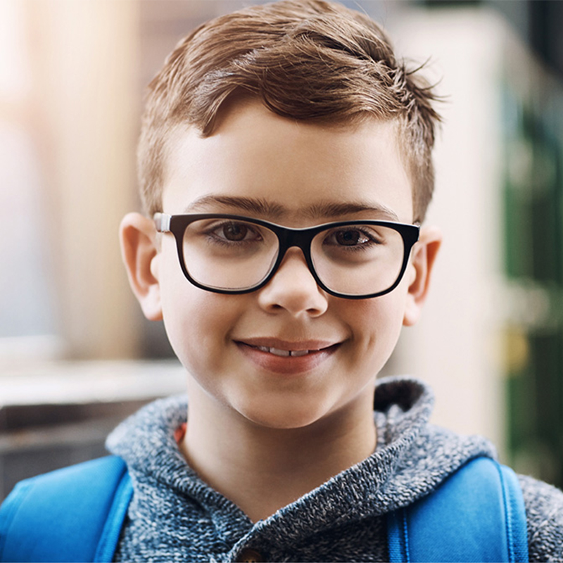 Lente circular octogonal de controle de miopia