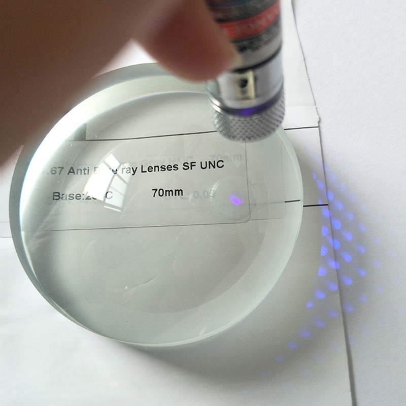 Lente de visão única de bloco azul semi-acabado 1.67